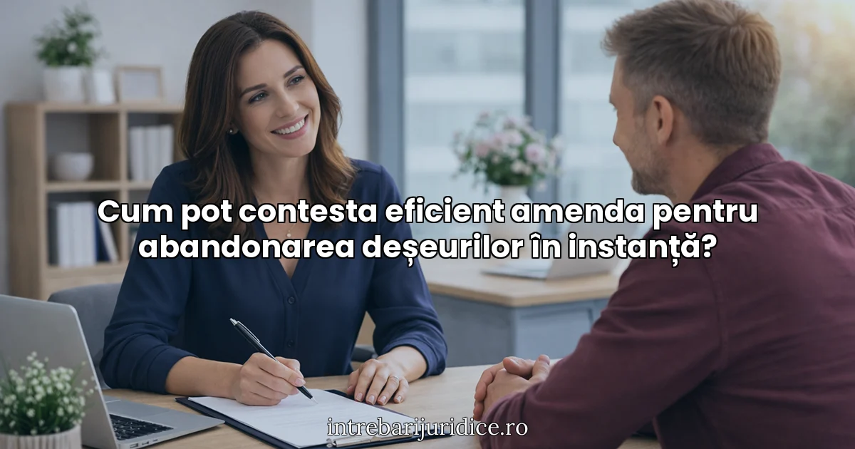 Cum pot contesta eficient amenda pentru abandonarea deșeurilor în instanță?
