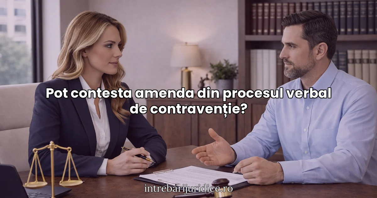Pot contesta amenda din procesul verbal de contravenție?