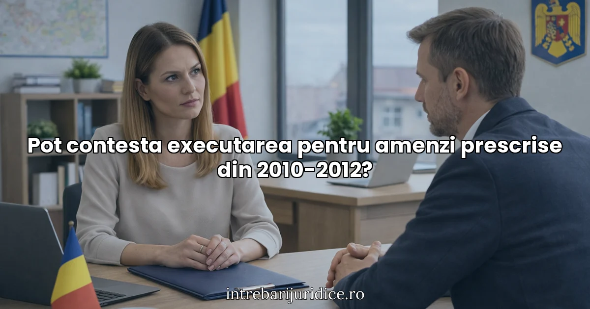 Pot contesta executarea pentru amenzi prescrise din 2010-2012?