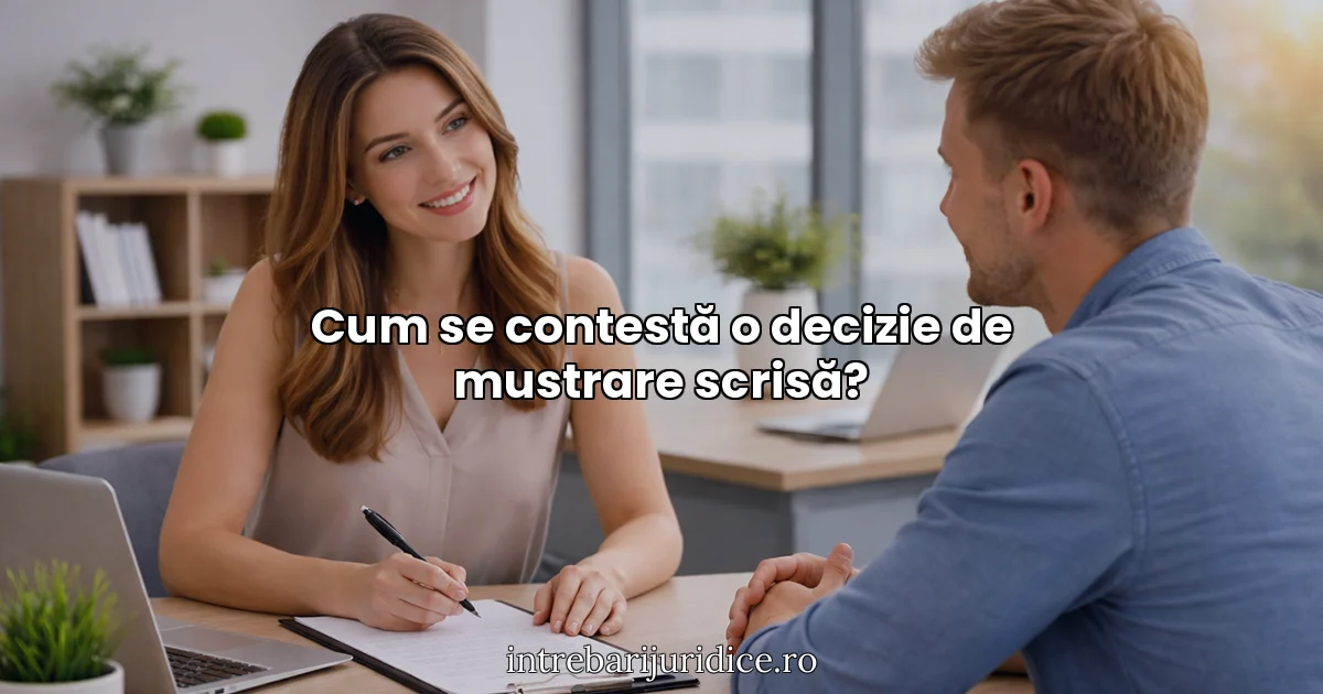 Cum se contestă o decizie de mustrare scrisă?