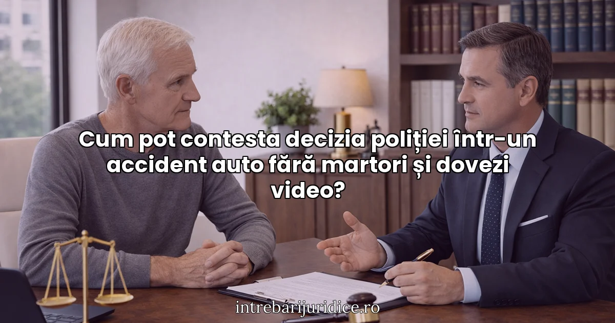 Cum pot contesta decizia poliției într-un accident auto fără martori și dovezi video?
