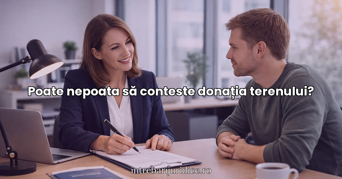 Poate nepoata să conteste donația terenului?