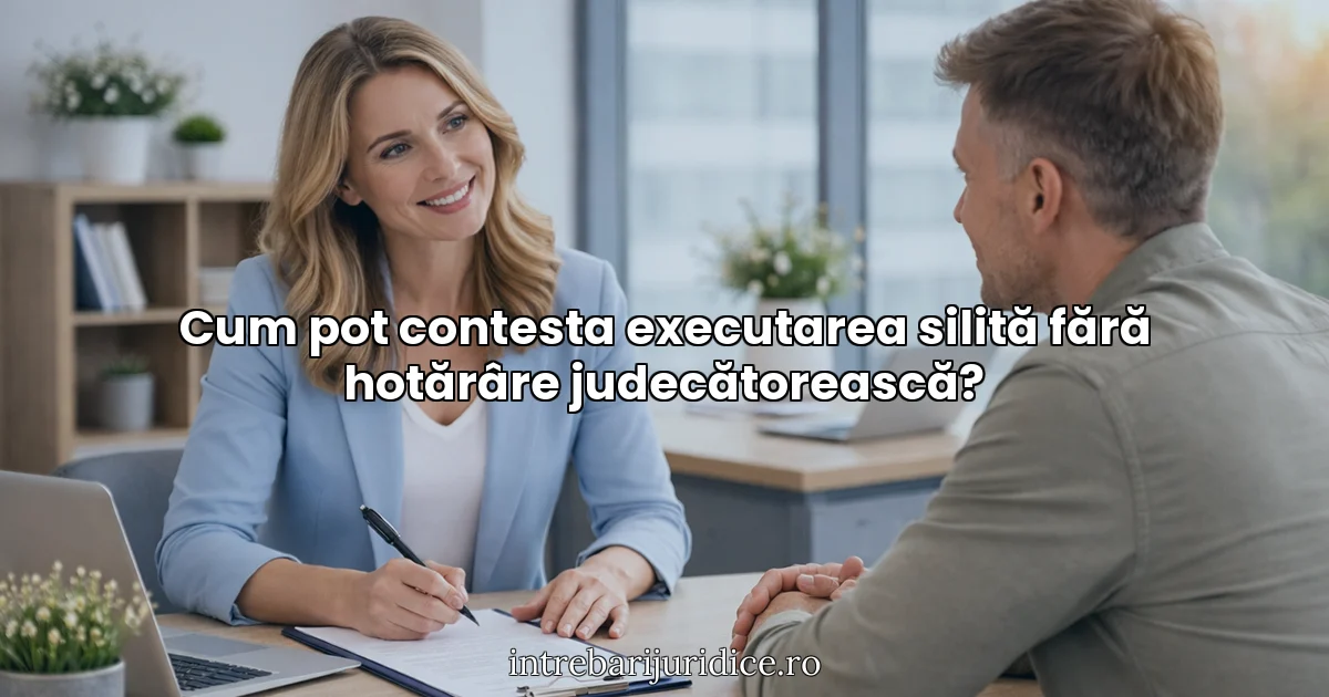 Cum pot contesta executarea silită fără hotărâre judecătorească?