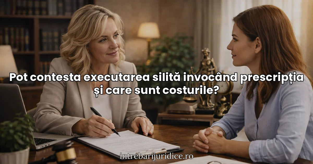 Pot contesta executarea silită invocând prescripția și care sunt costurile?