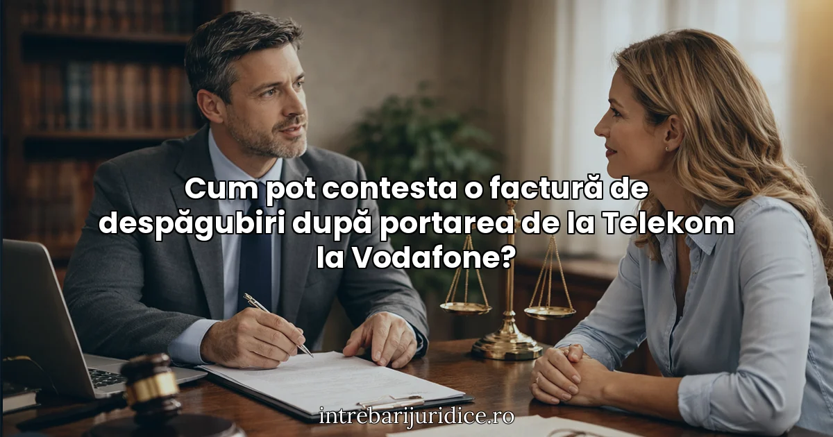 Cum pot contesta o factură de despăgubiri după portarea de la Telekom la Vodafone?