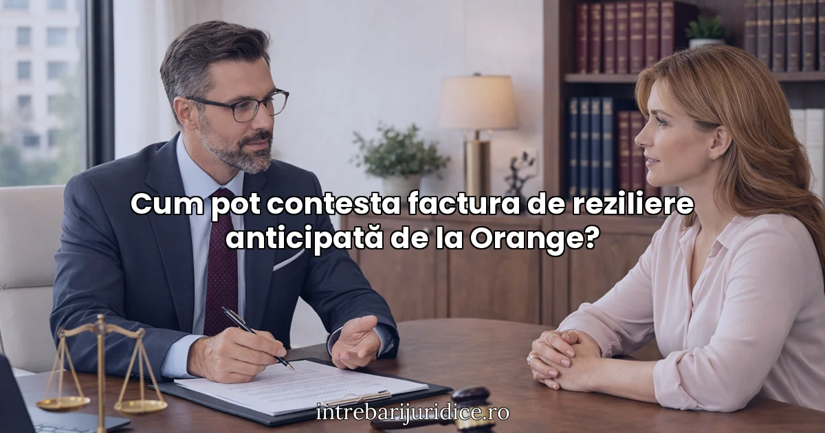 Cum pot contesta factura de reziliere anticipată de la Orange?
