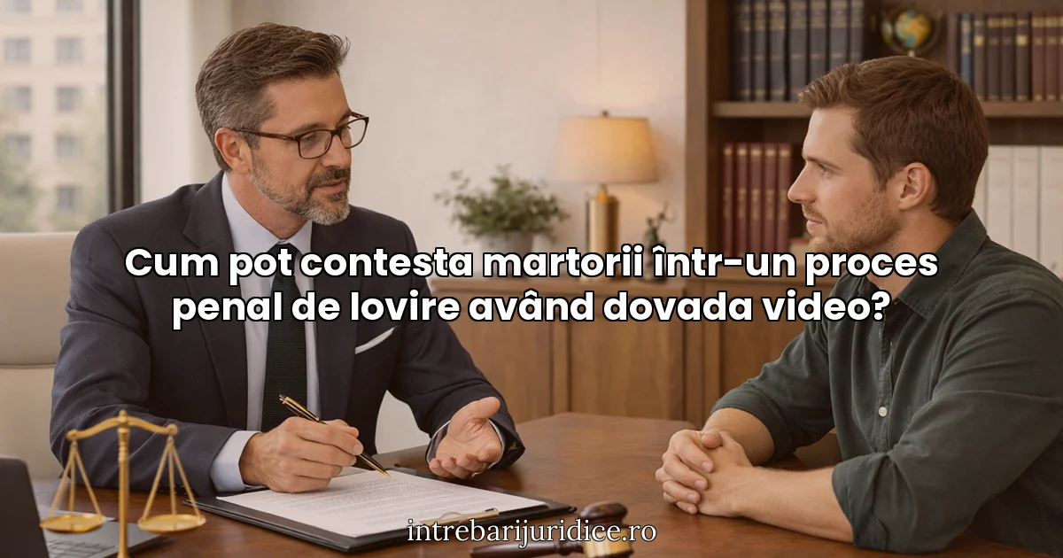 Cum pot contesta martorii într-un proces penal de lovire având dovada video?
