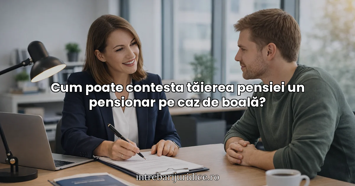 Cum poate contesta tăierea pensiei un pensionar pe caz de boală?