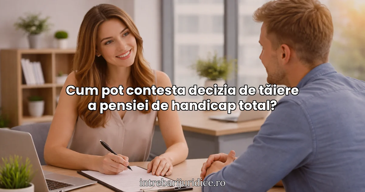 Cum pot contesta decizia de tăiere a pensiei de handicap total?
