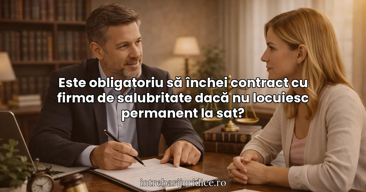 Este obligatoriu să închei contract cu firma de salubritate dacă nu locuiesc permanent la sat?