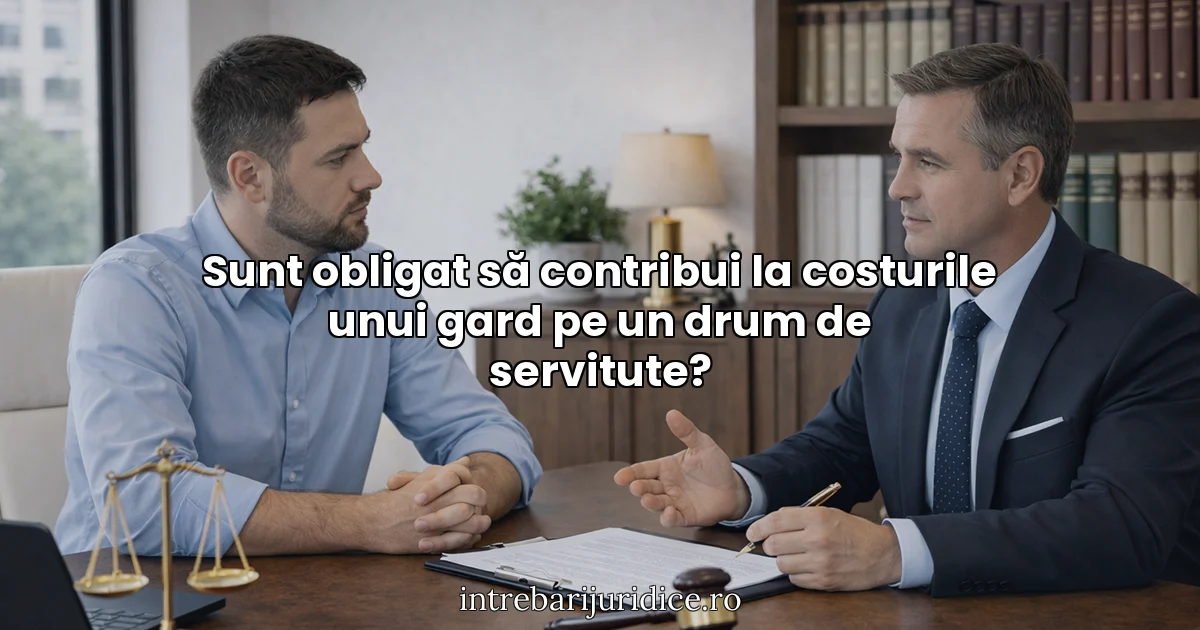 Sunt obligat să contribui la costurile unui gard pe un drum de servitute?
