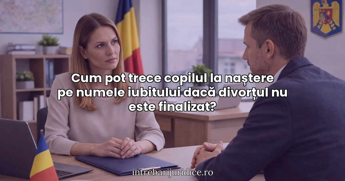 Cum pot trece copilul la naștere pe numele iubitului dacă divorțul nu este finalizat?