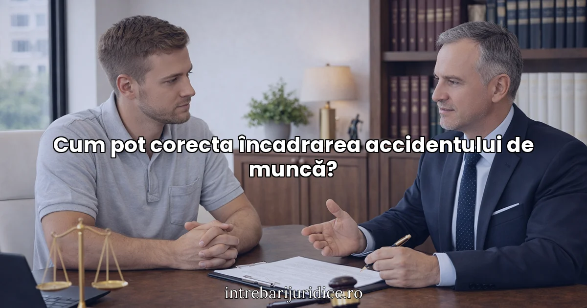 Cum pot corecta încadrarea accidentului de muncă?