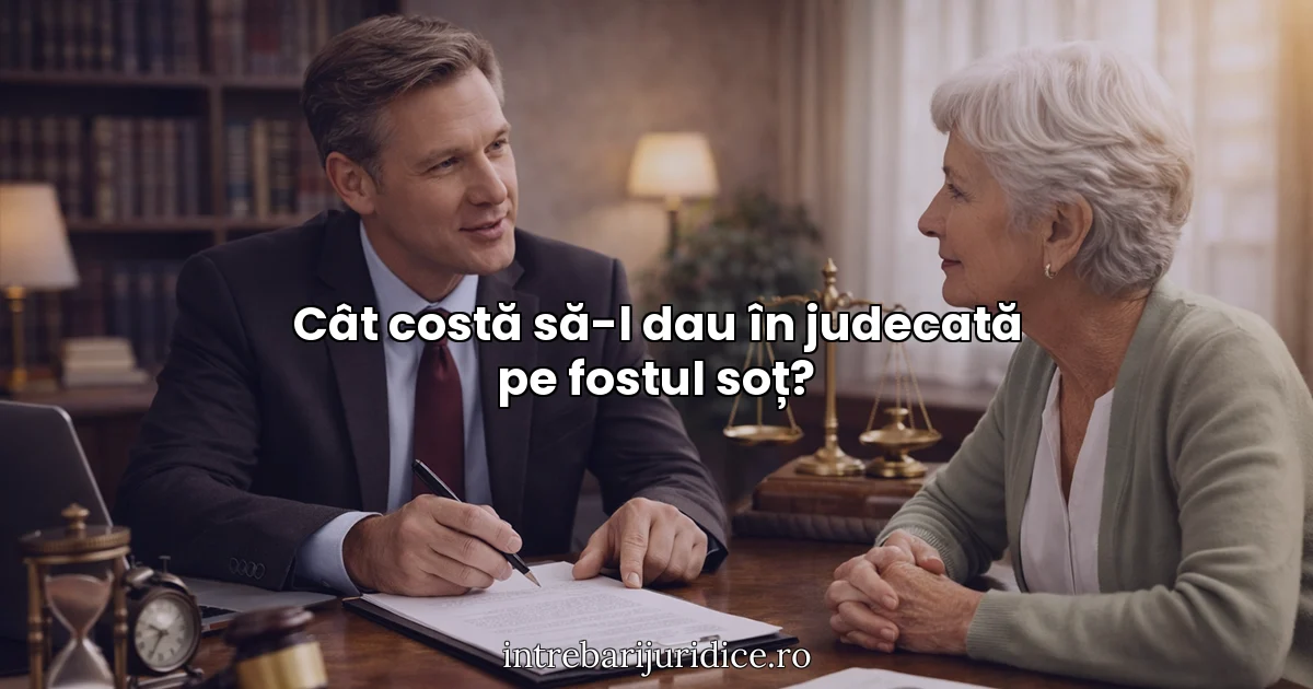 Cât costă să-l dau în judecată pe fostul soț?