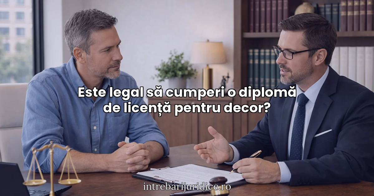 Este legal să cumperi o diplomă de licență pentru decor?