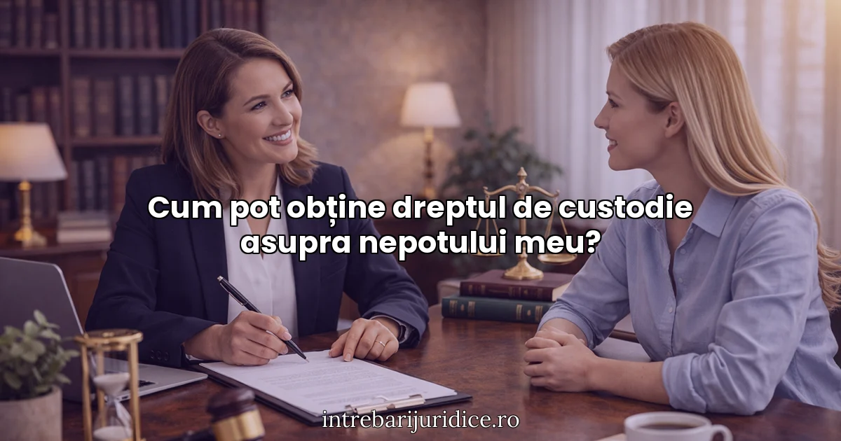 Cum pot obține dreptul de custodie asupra nepotului meu?