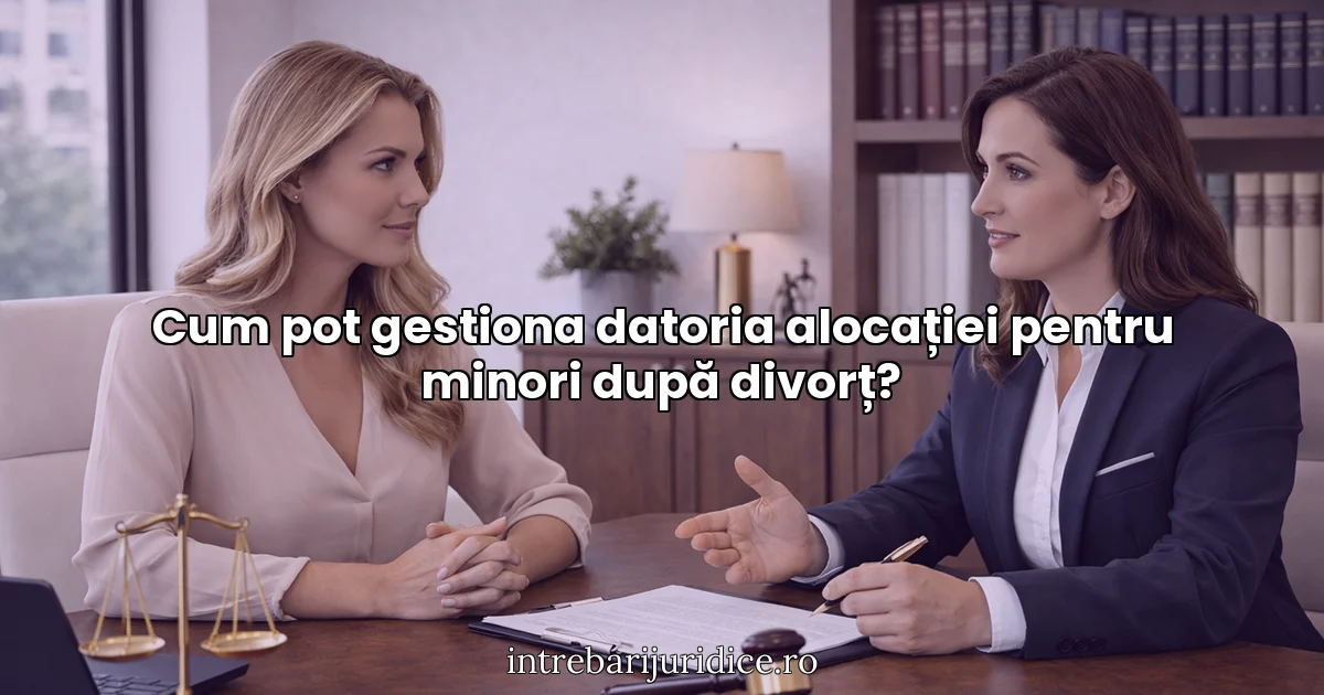 Cum pot gestiona datoria alocației pentru minori după divorț?