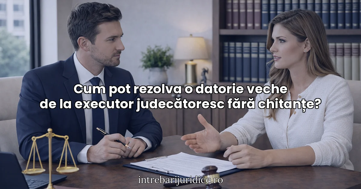 Cum pot rezolva o datorie veche de la executor judecătoresc fără chitanțe?