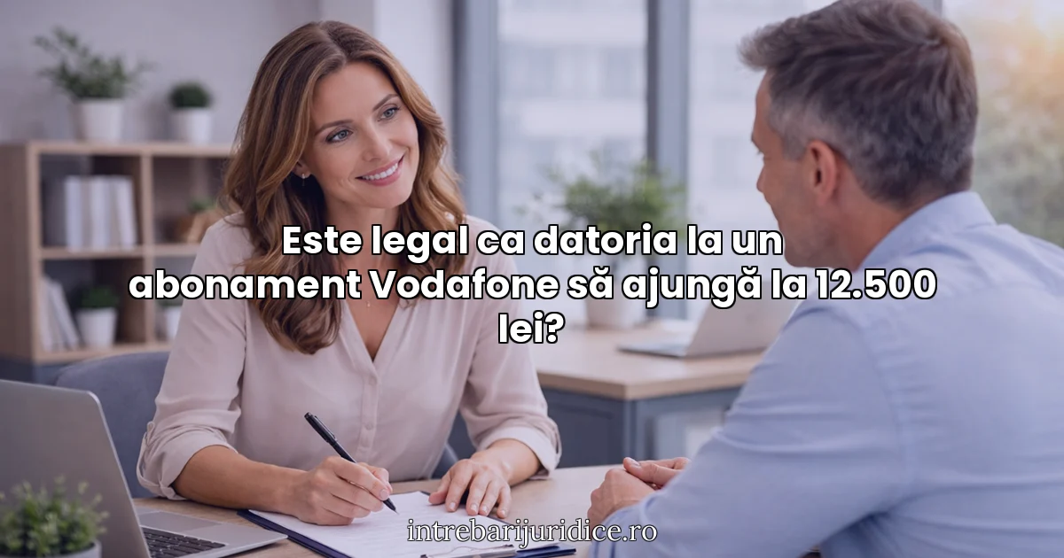 Este legal ca datoria la un abonament Vodafone să ajungă la 12.500 lei?