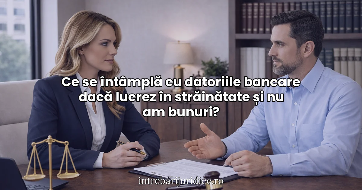 Ce se întâmplă cu datoriile bancare dacă lucrez în străinătate și nu am bunuri?
