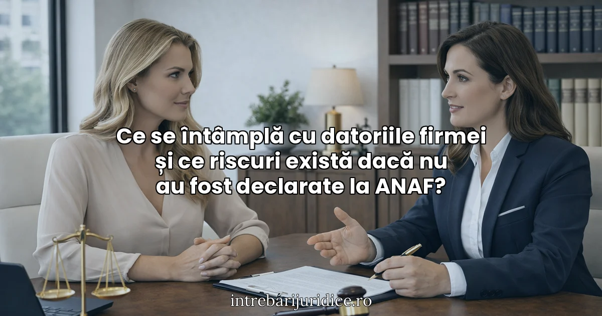 Ce se întâmplă cu datoriile firmei și ce riscuri există dacă nu au fost declarate la ANAF?