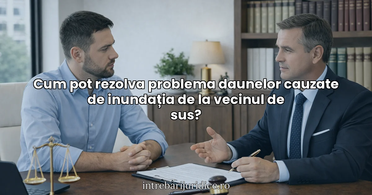 Cum pot rezolva problema daunelor cauzate de inundația de la vecinul de sus?