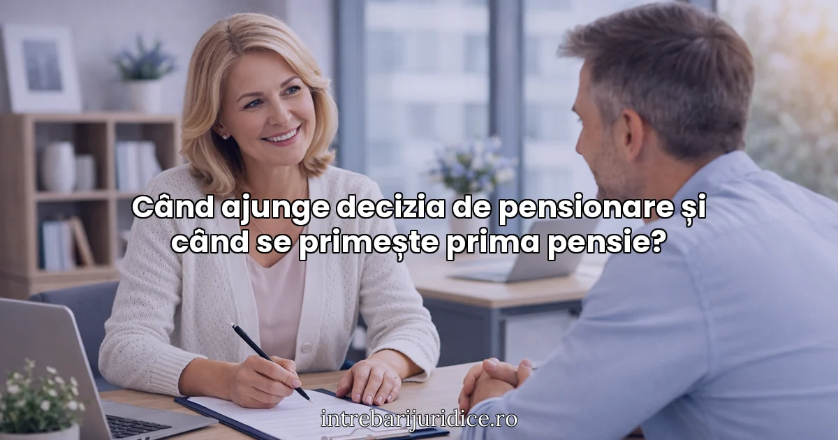 Când ajunge decizia de pensionare și când se primește prima pensie?