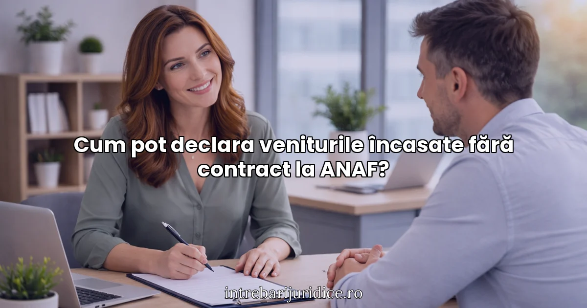 Cum pot declara veniturile încasate fără contract la ANAF?