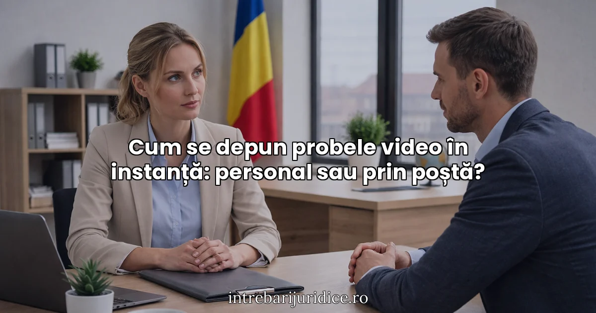 Cum se depun probele video în instanță: personal sau prin poștă?