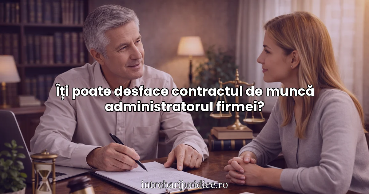 Îți poate desface contractul de muncă administratorul firmei?