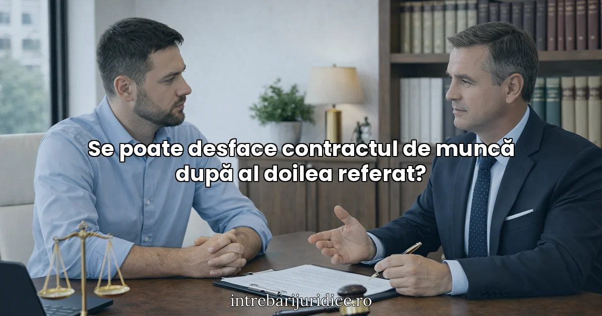 Se poate desface contractul de muncă după al doilea referat?