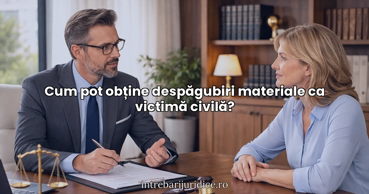 Cum pot obține despăgubiri materiale ca victimă civilă?