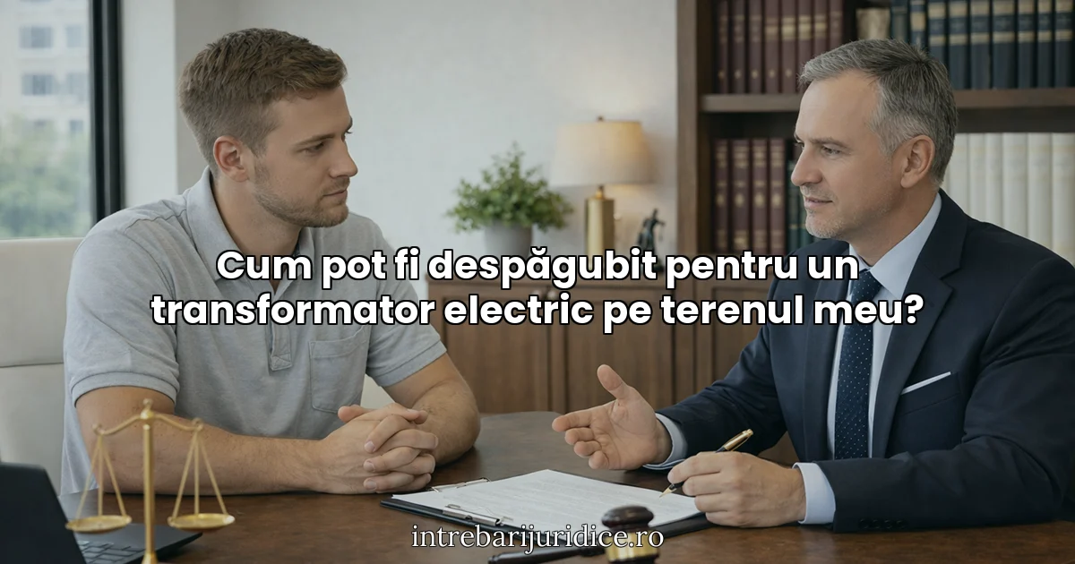 Cum pot fi despăgubit pentru un transformator electric pe terenul meu?
