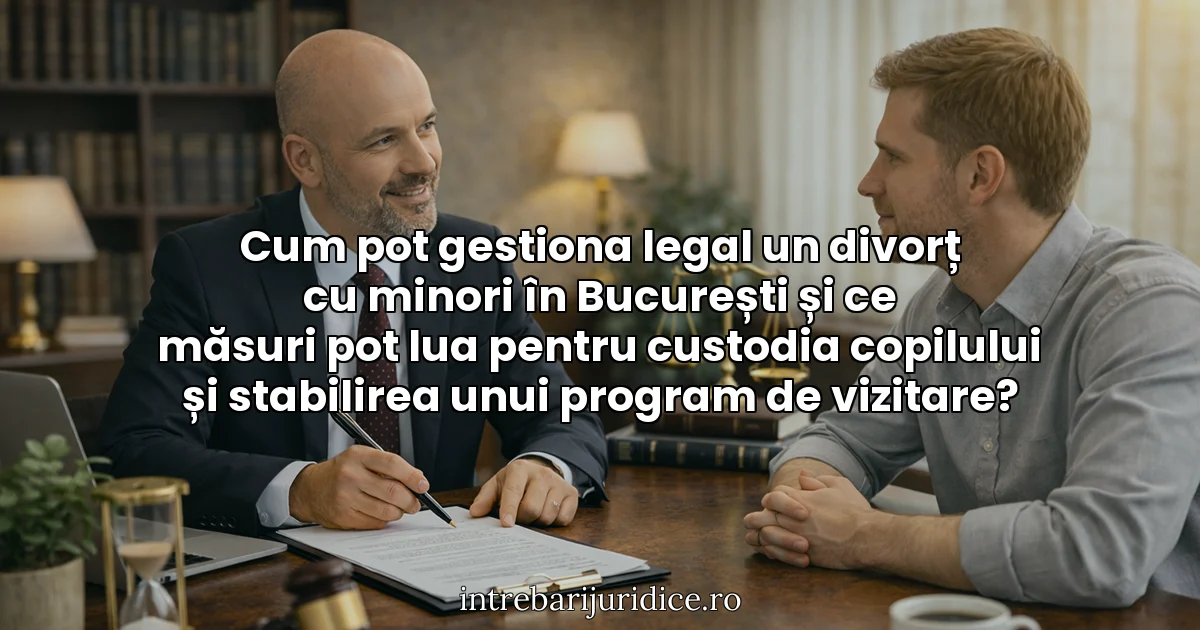 Cum pot gestiona legal un divorț cu minori în București și ce măsuri pot lua pentru custodia copilului și stabilirea unui program de vizitare?