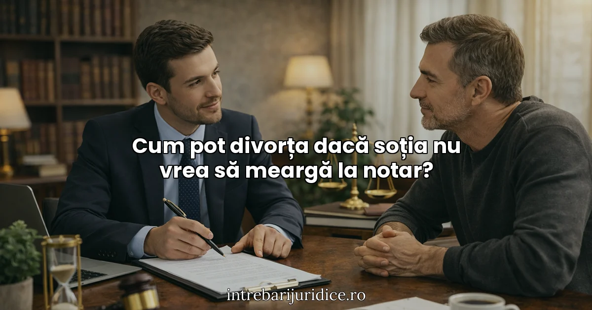 Cum pot divorța dacă soția nu vrea să meargă la notar?