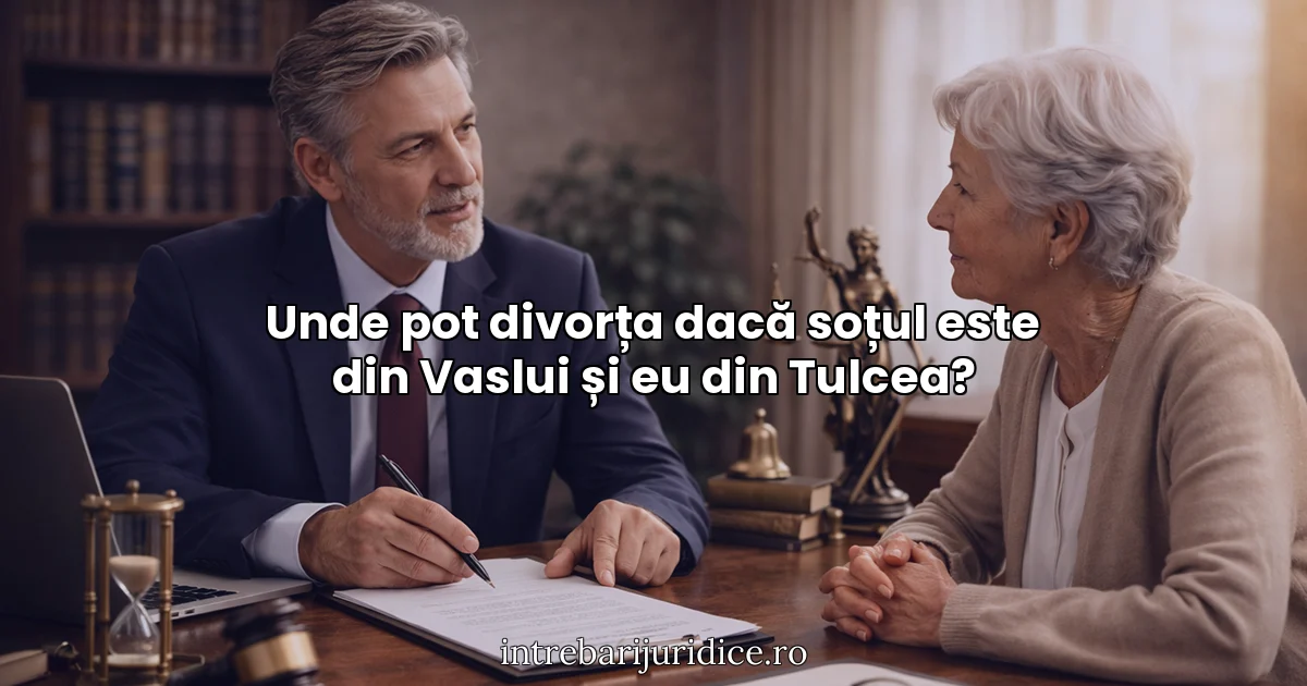 Unde pot divorța dacă soțul este din Vaslui și eu din Tulcea?