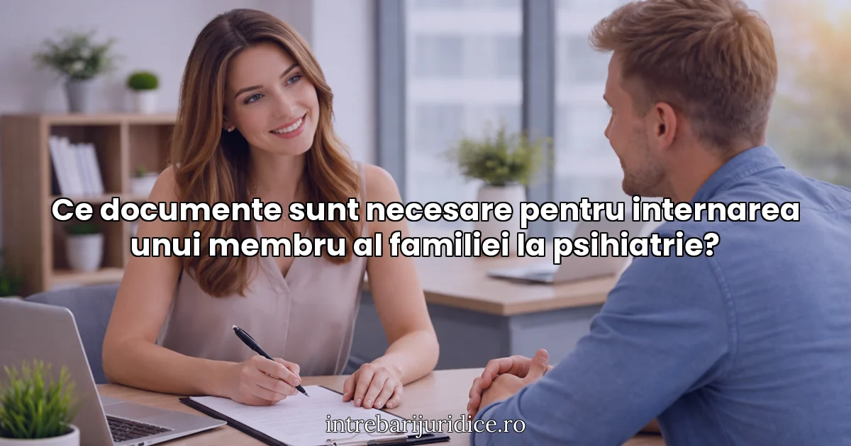 Ce documente sunt necesare pentru internarea unui membru al familiei la psihiatrie?