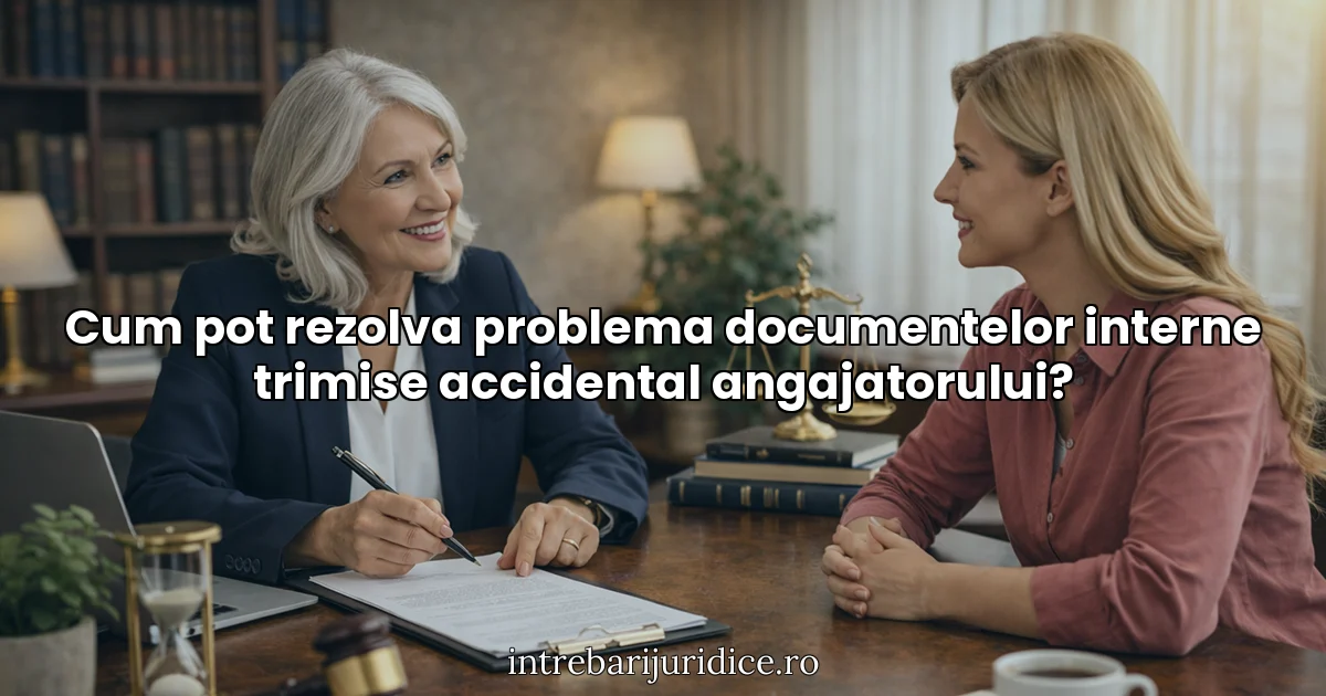 Cum pot rezolva problema documentelor interne trimise accidental angajatorului?