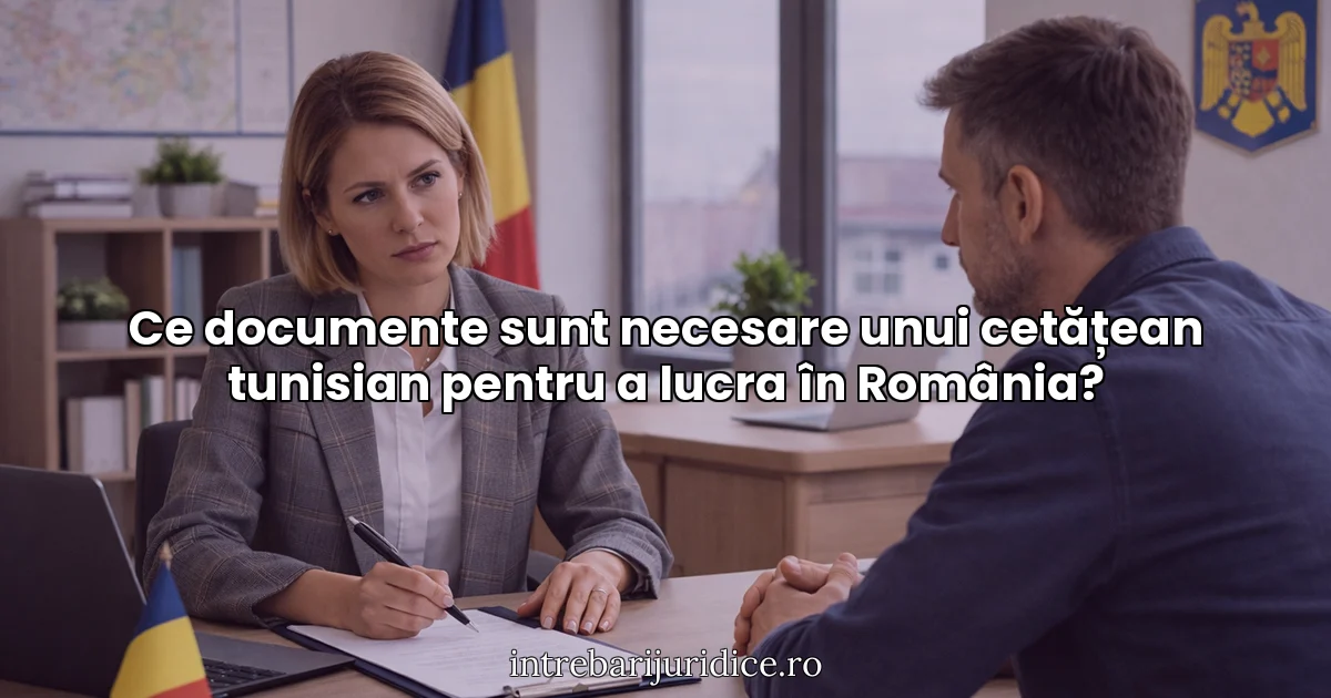 Ce documente sunt necesare unui cetățean tunisian pentru a lucra în România?