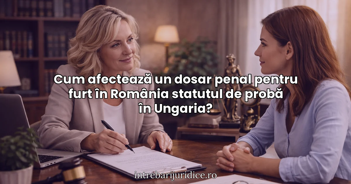 Cum afectează un dosar penal pentru furt în România statutul de probă în Ungaria?