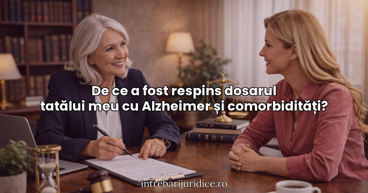 De ce a fost respins dosarul tatălui meu cu Alzheimer și comorbidități?