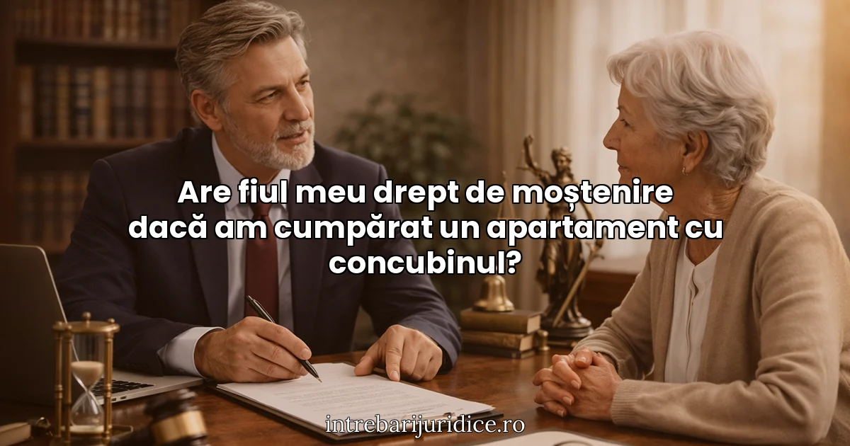 Are fiul meu drept de moștenire dacă am cumpărat un apartament cu concubinul?