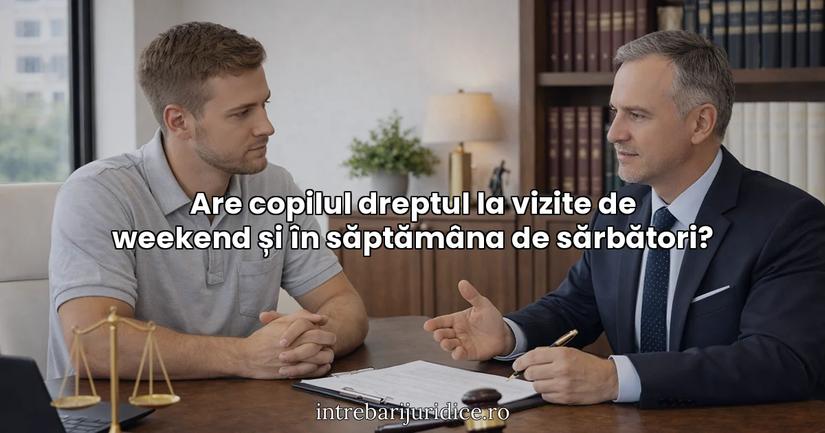 Are copilul dreptul la vizite de weekend și în săptămâna de sărbători?
