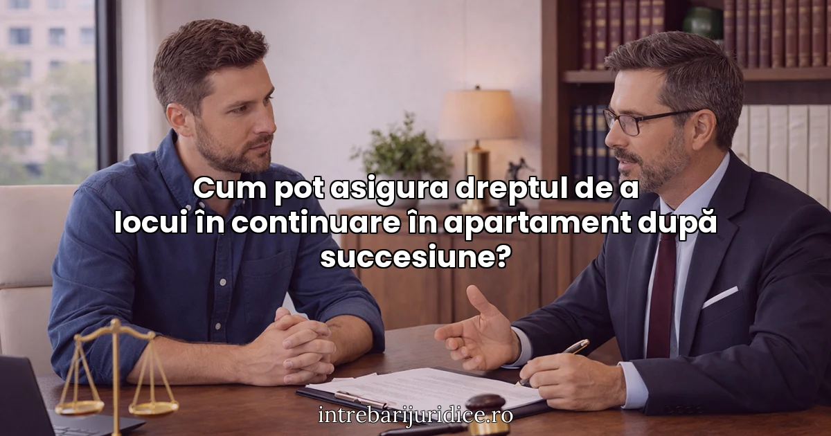 Cum pot asigura dreptul de a locui în continuare în apartament după succesiune?
