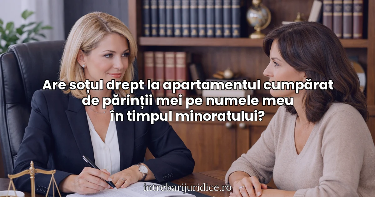Are soțul drept la apartamentul cumpărat de părinții mei pe numele meu în timpul minoratului?