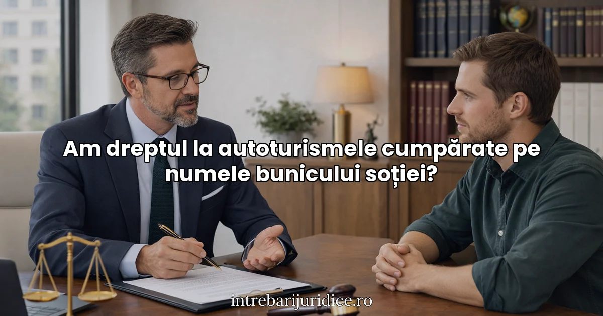Am dreptul la autoturismele cumpărate pe numele bunicului soției?