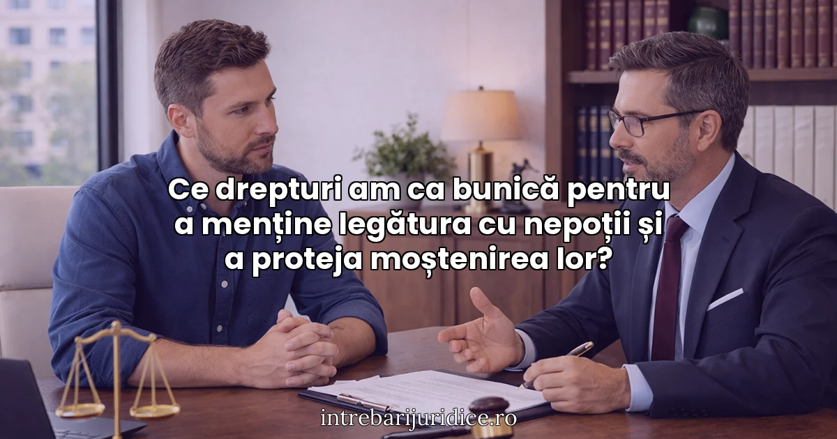 Ce drepturi am ca bunică pentru a menține legătura cu nepoții și a proteja moștenirea lor?