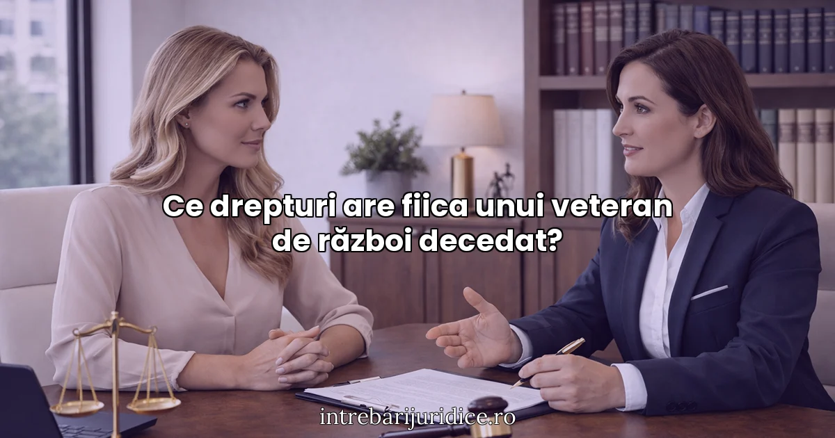 Ce drepturi are fiica unui veteran de război decedat?
