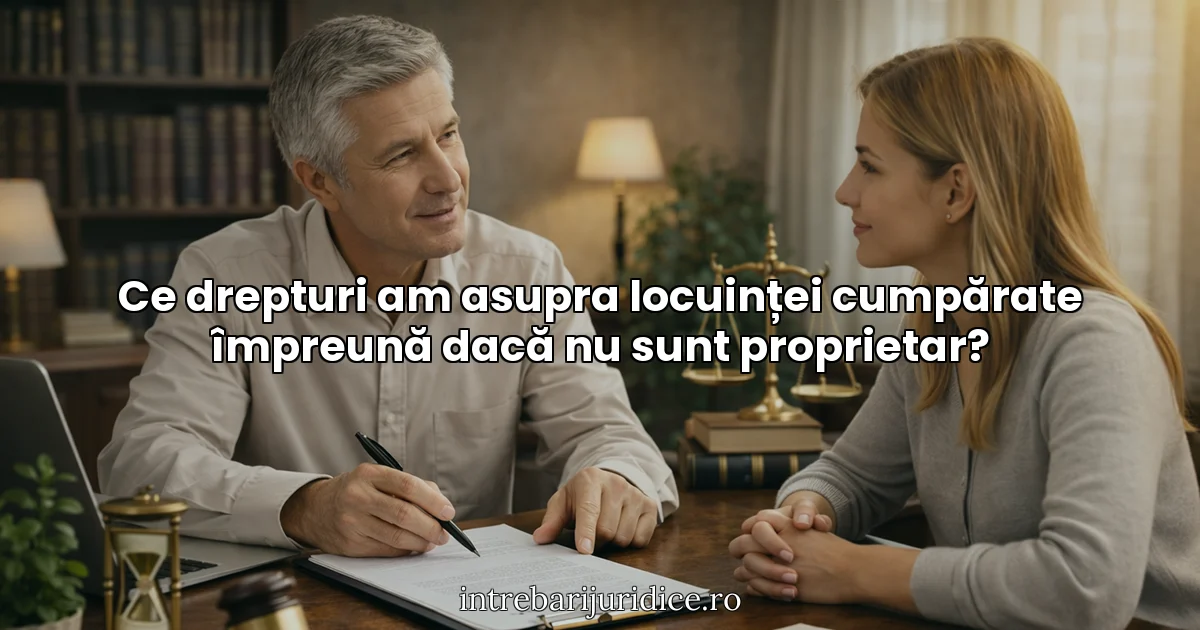 Ce drepturi am asupra locuinței cumpărate împreună dacă nu sunt proprietar?