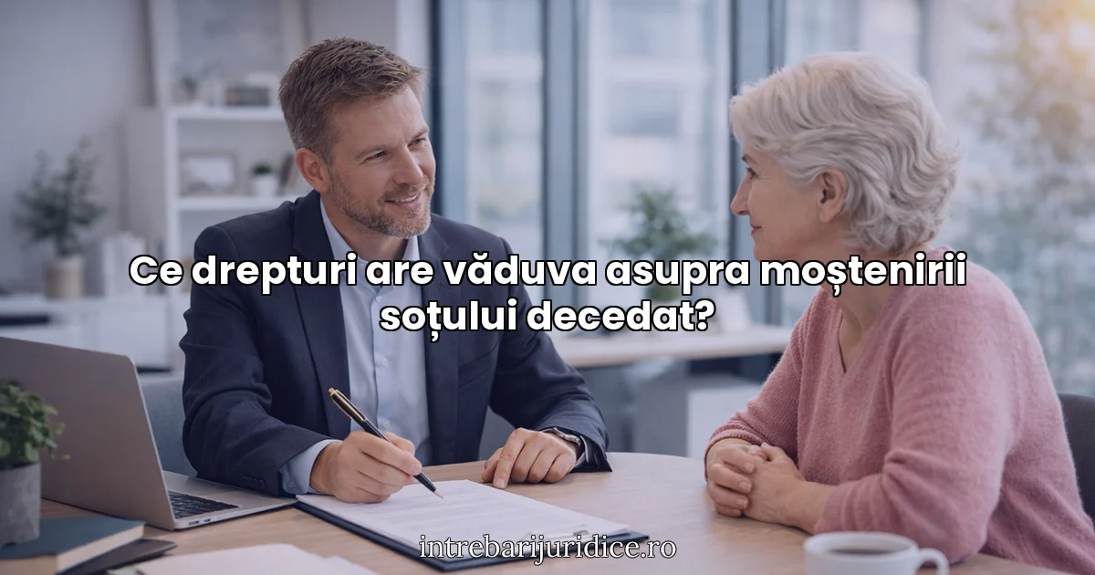 Ce drepturi are văduva asupra moștenirii soțului decedat?